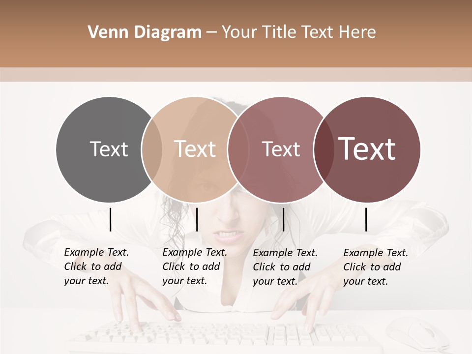 Computer Key Copy Space Young Man PowerPoint Template