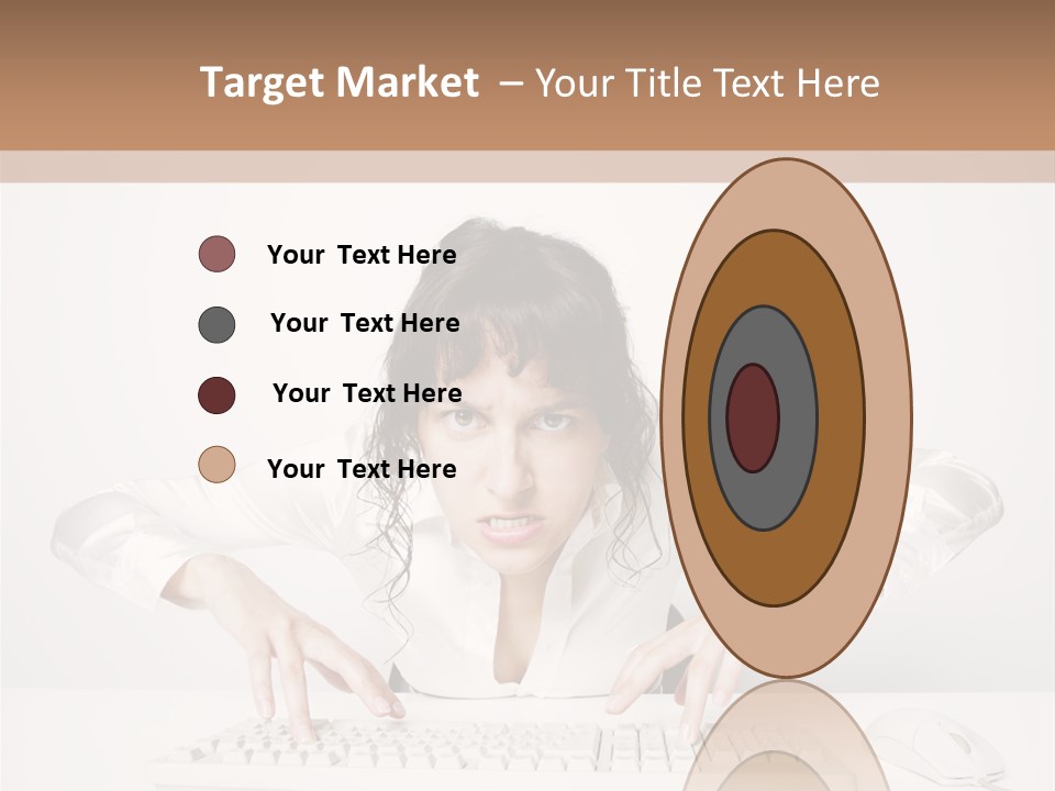 Computer Key Copy Space Young Man PowerPoint Template