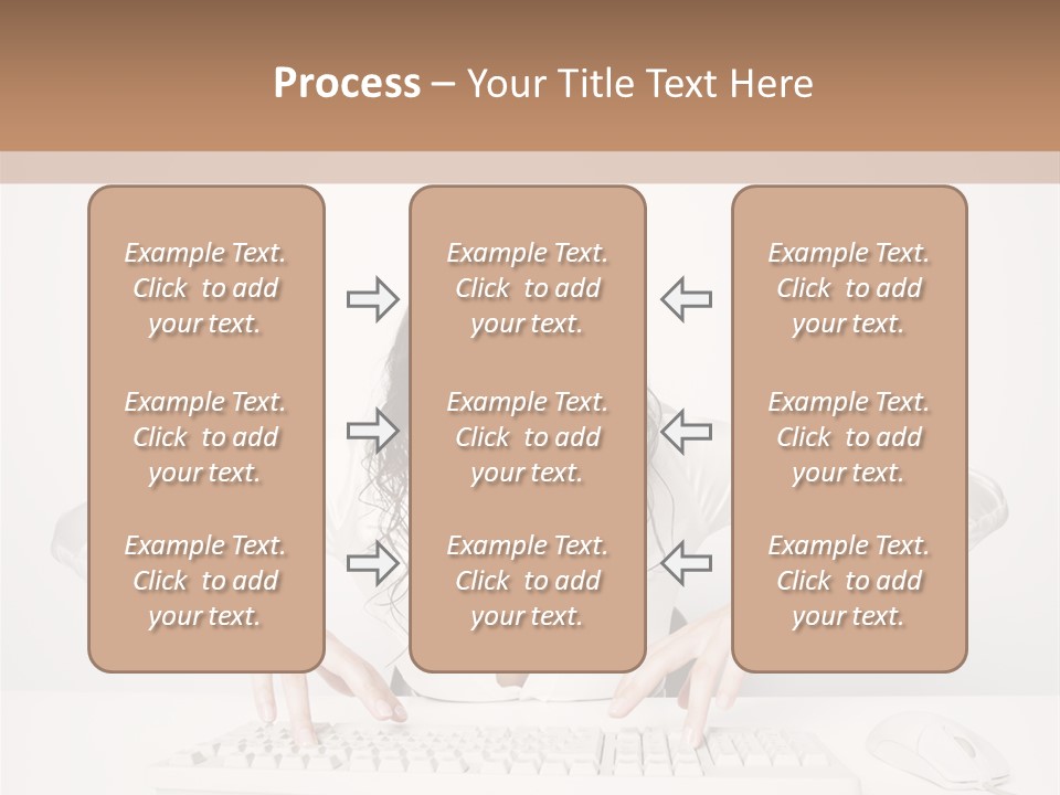 Computer Key Copy Space Young Man PowerPoint Template
