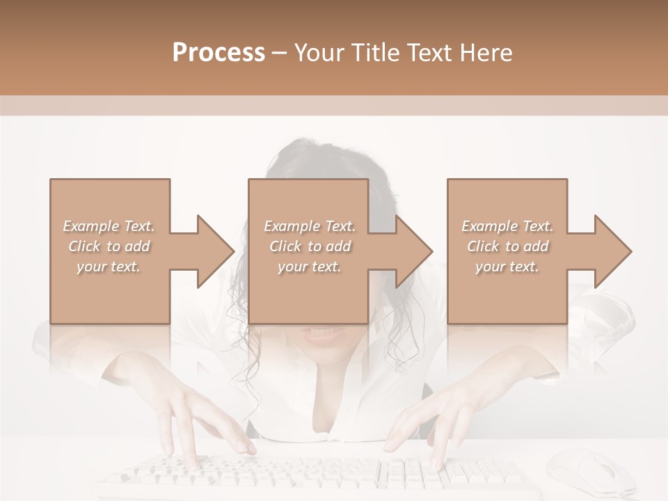 Computer Key Copy Space Young Man PowerPoint Template
