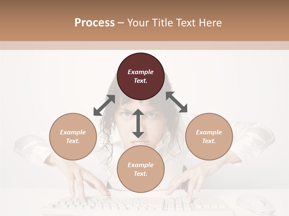 Computer Key Copy Space Young Man PowerPoint Template