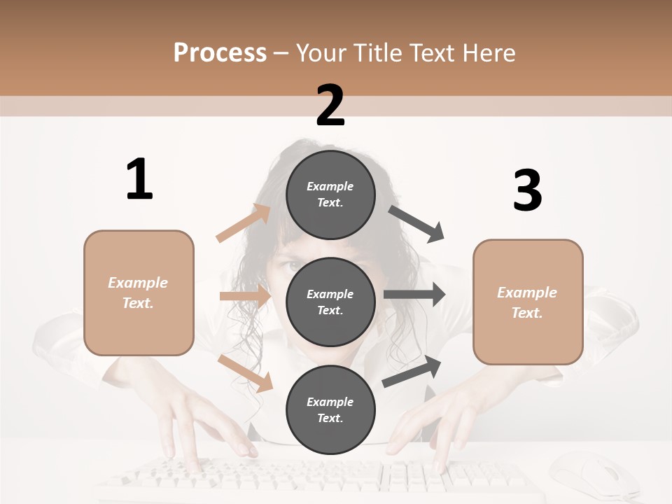 Computer Key Copy Space Young Man PowerPoint Template