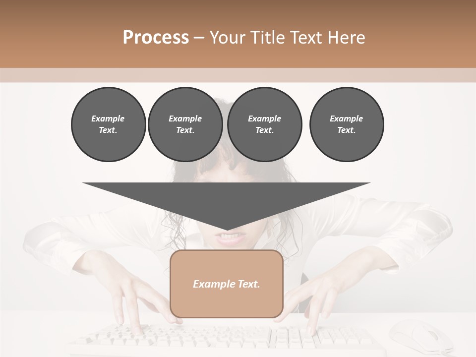 Computer Key Copy Space Young Man PowerPoint Template