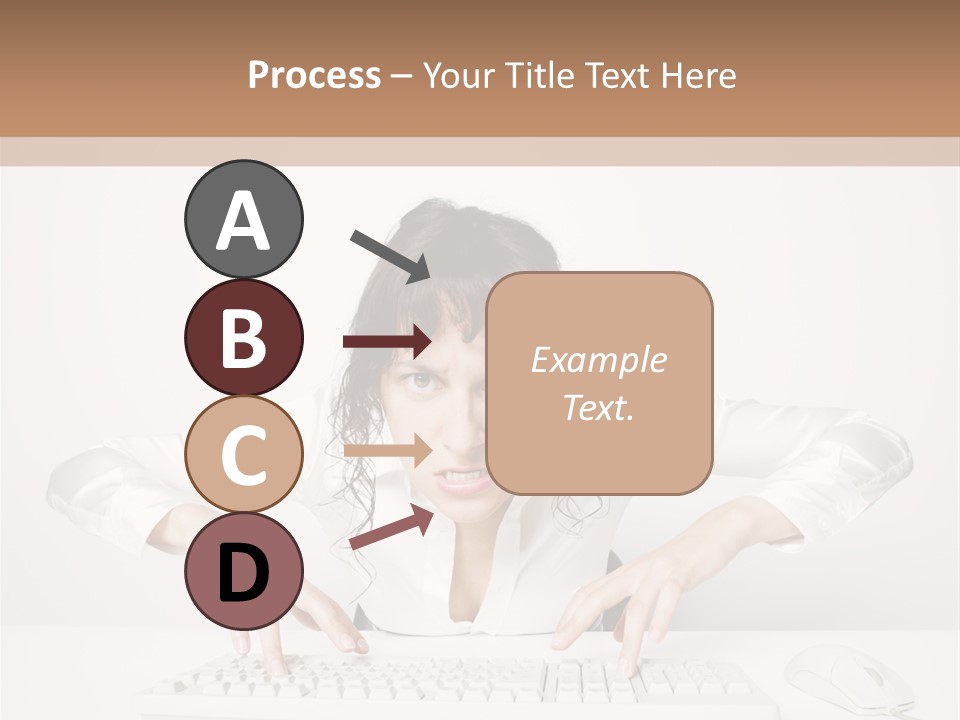 Computer Key Copy Space Young Man PowerPoint Template