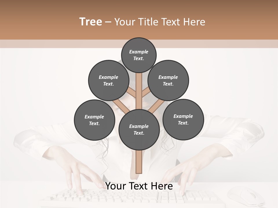 Computer Key Copy Space Young Man PowerPoint Template