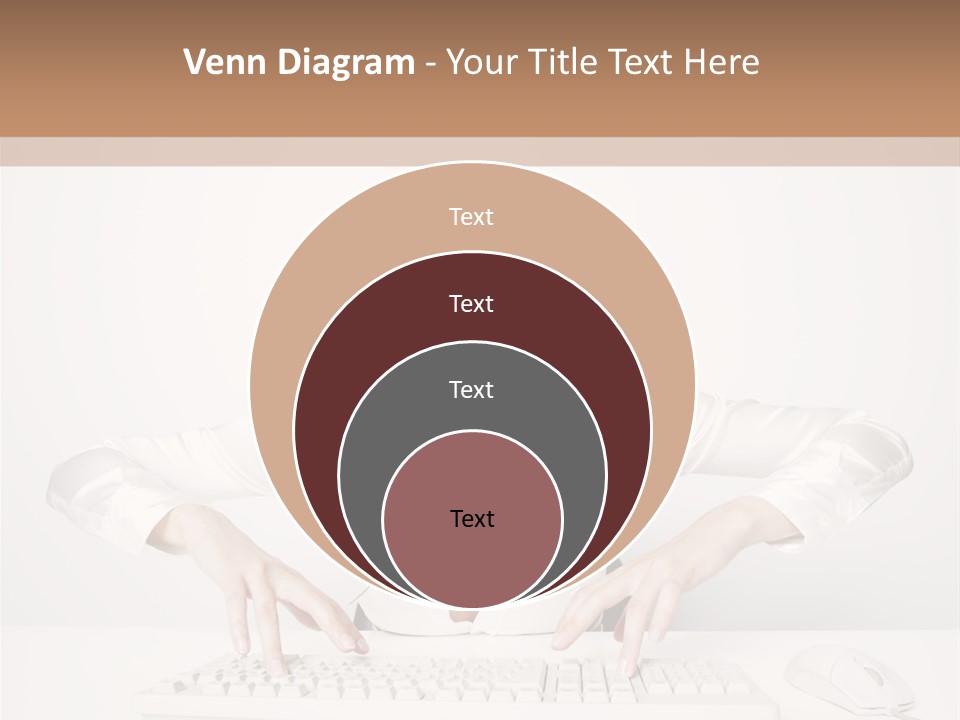 Computer Key Copy Space Young Man PowerPoint Template
