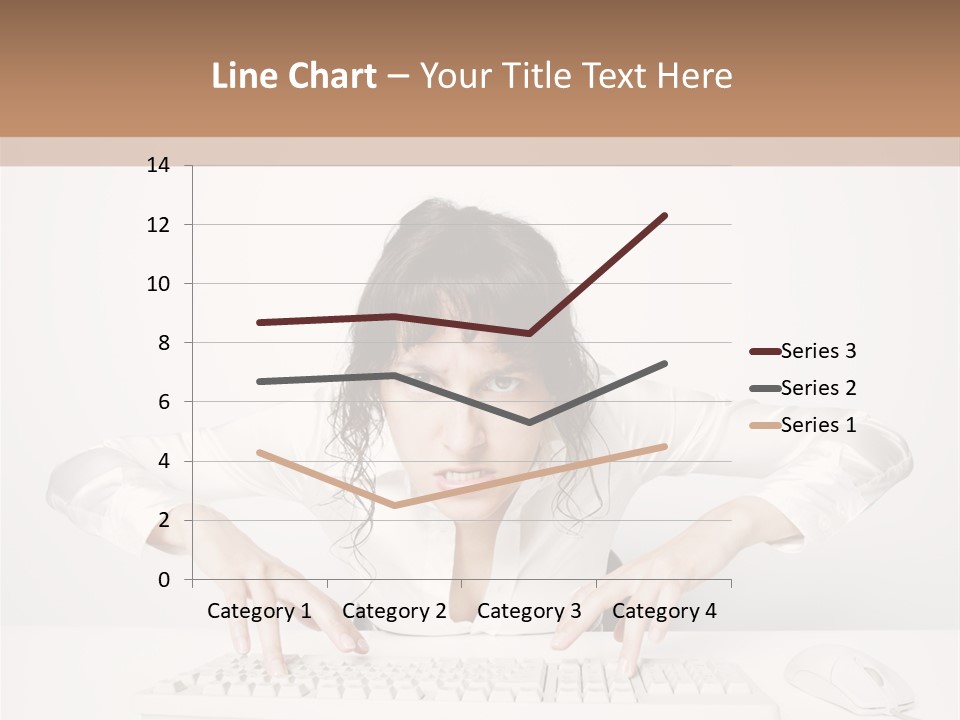 Computer Key Copy Space Young Man PowerPoint Template