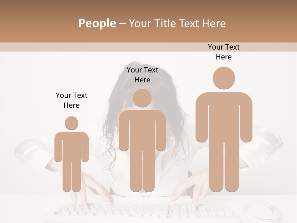 Computer Key Copy Space Young Man PowerPoint Template