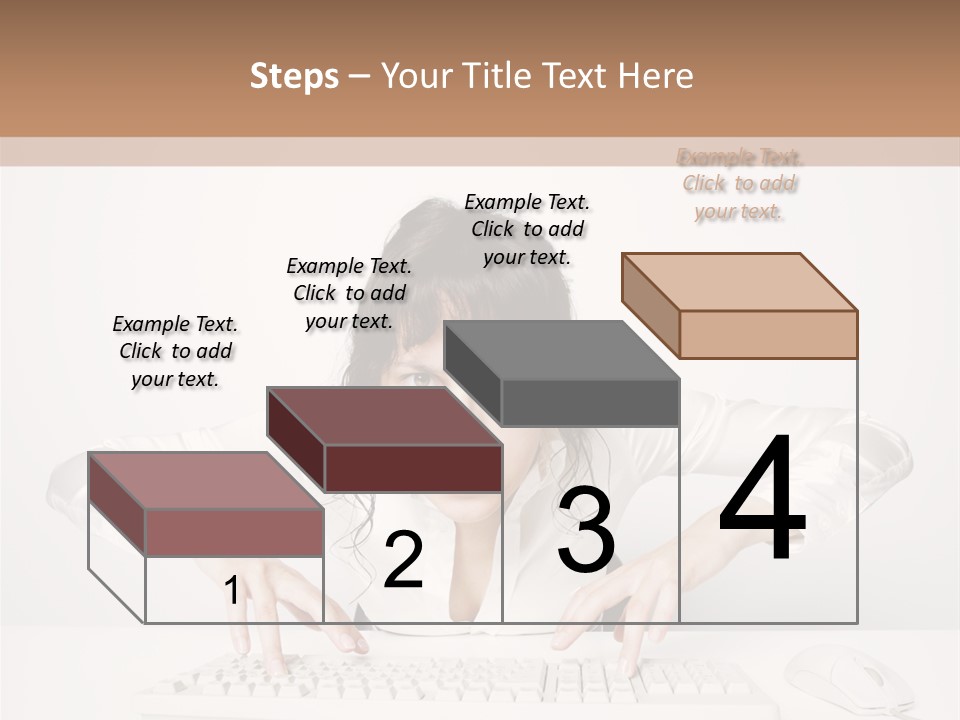 Computer Key Copy Space Young Man PowerPoint Template