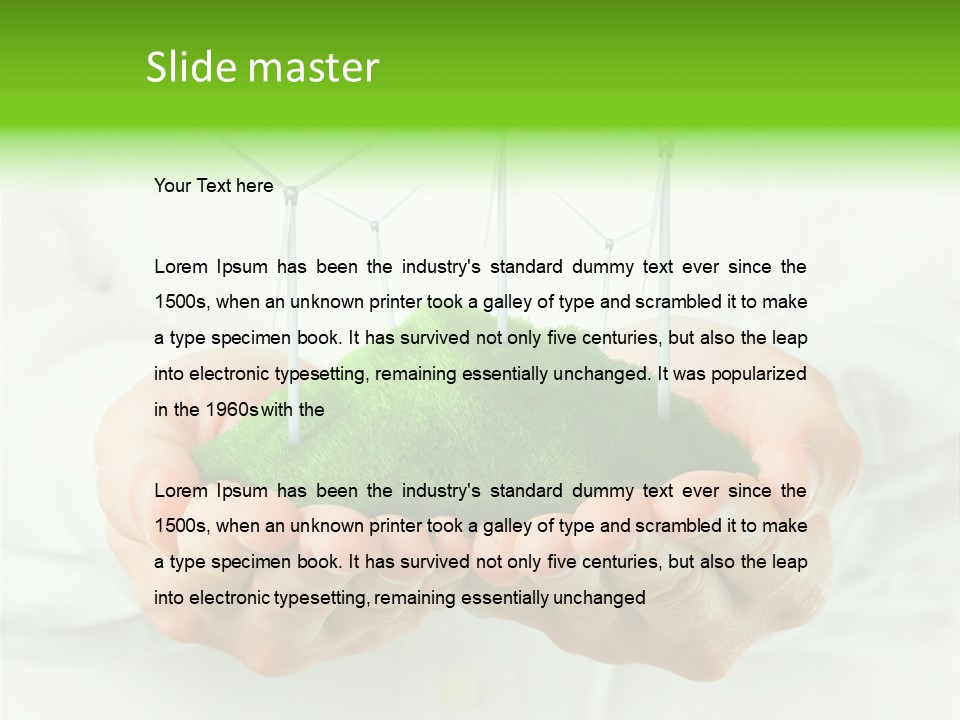 White Grass Close Up PowerPoint Template