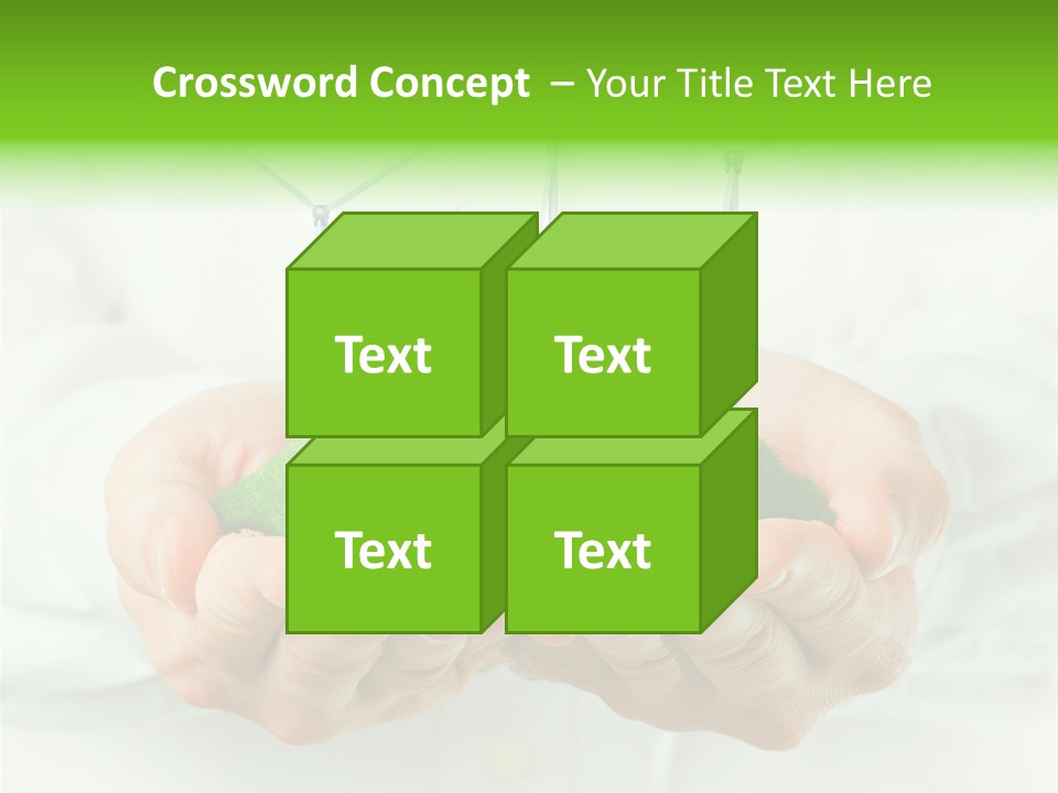 White Grass Close Up PowerPoint Template