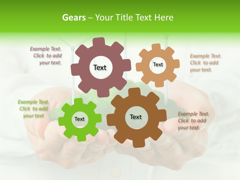 White Grass Close Up PowerPoint Template