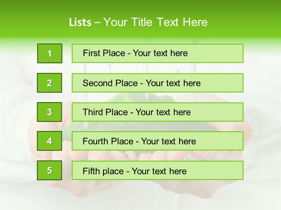White Grass Close Up PowerPoint Template
