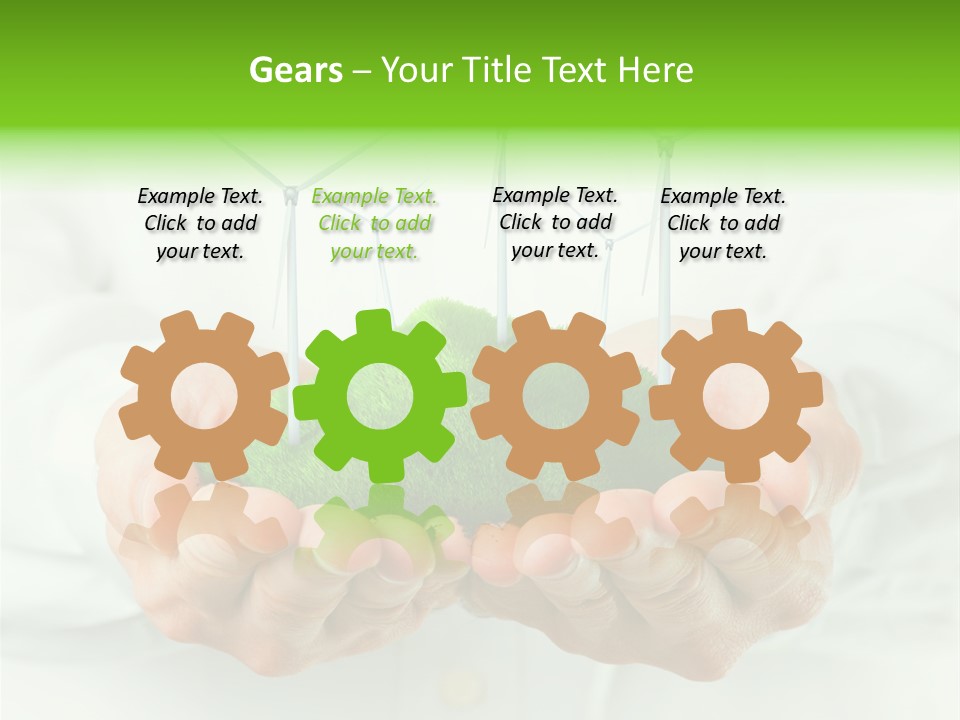 White Grass Close Up PowerPoint Template