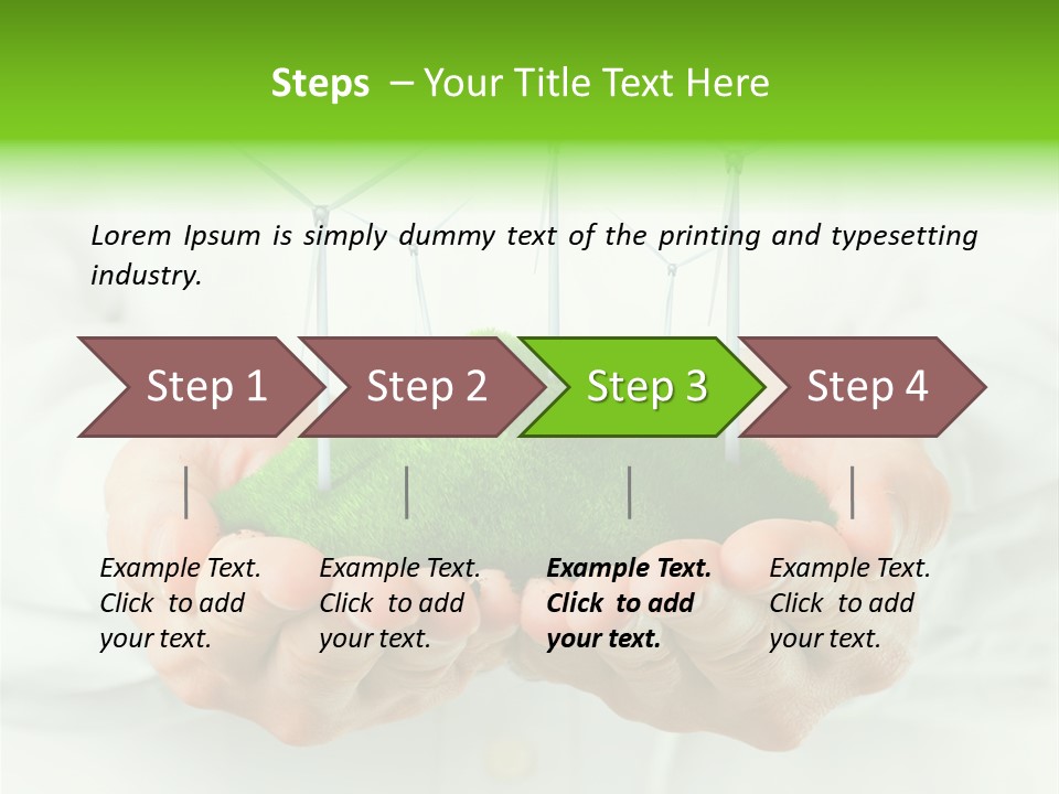 White Grass Close Up PowerPoint Template