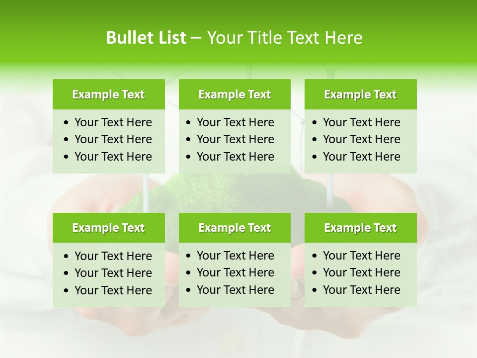 White Grass Close Up PowerPoint Template