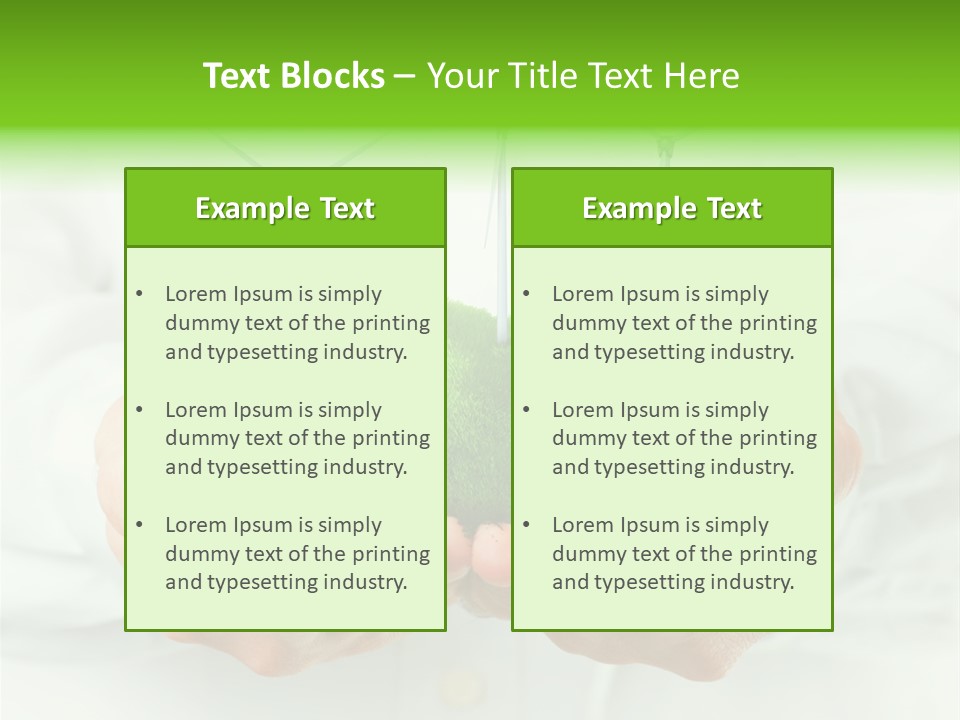 White Grass Close Up PowerPoint Template