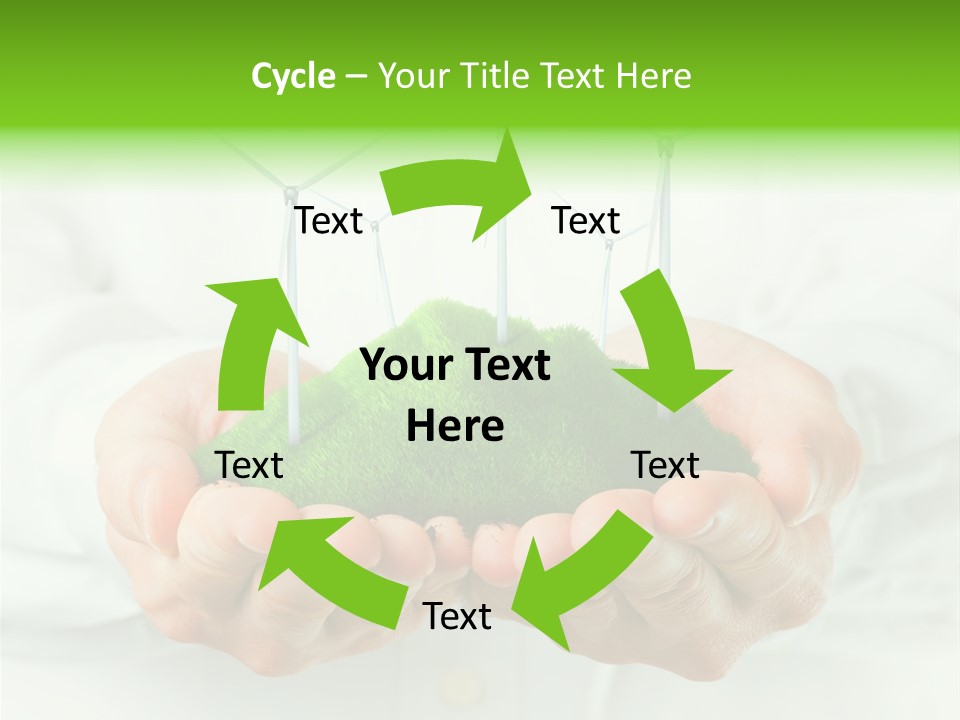 White Grass Close Up PowerPoint Template