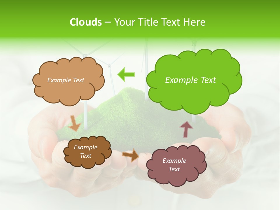 White Grass Close Up PowerPoint Template