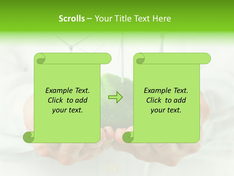 White Grass Close Up PowerPoint Template