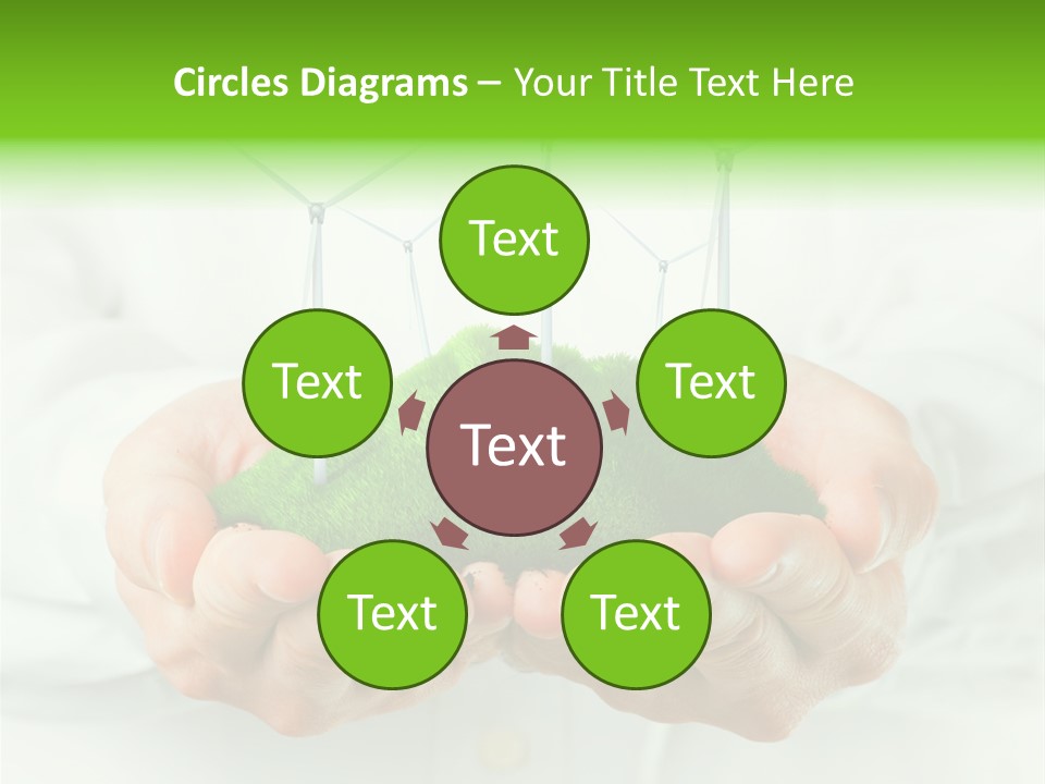 White Grass Close Up PowerPoint Template