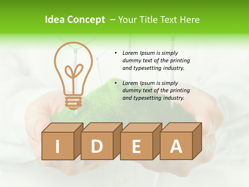 White Grass Close Up PowerPoint Template