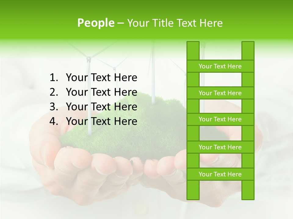 White Grass Close Up PowerPoint Template