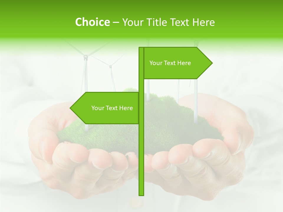 White Grass Close Up PowerPoint Template