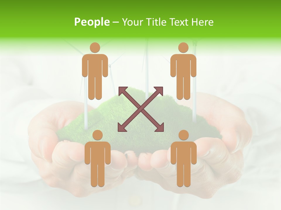 White Grass Close Up PowerPoint Template