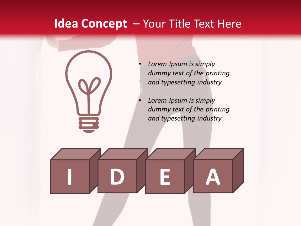 Adult Underwear Body PowerPoint Template