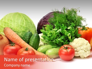 Gourd Cucumber Market PowerPoint Template