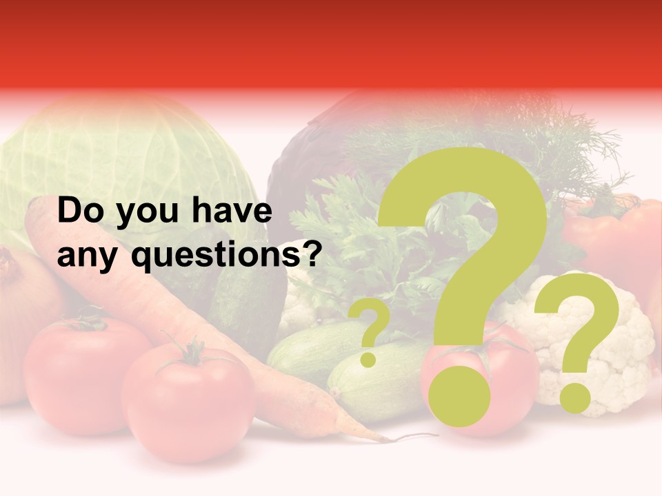 Gourd Cucumber Market PowerPoint Template