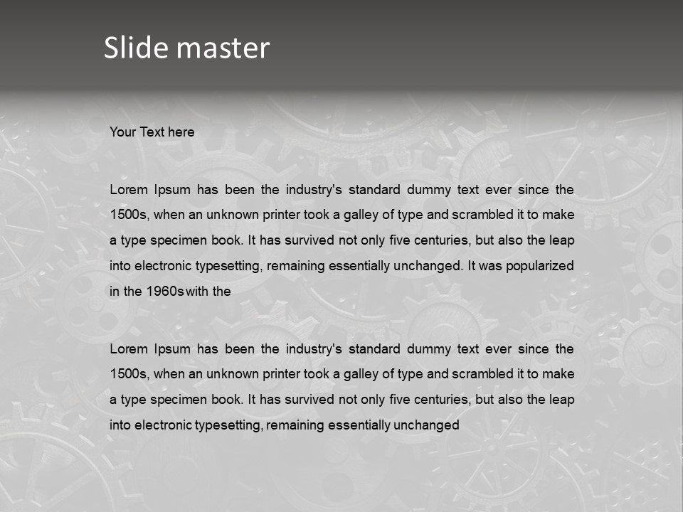 Vintage Mechanism Grunge PowerPoint Template