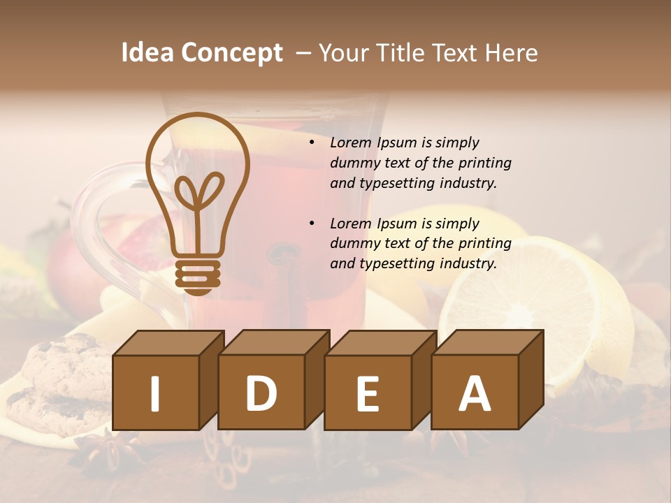 Orange Background Treatment PowerPoint Template