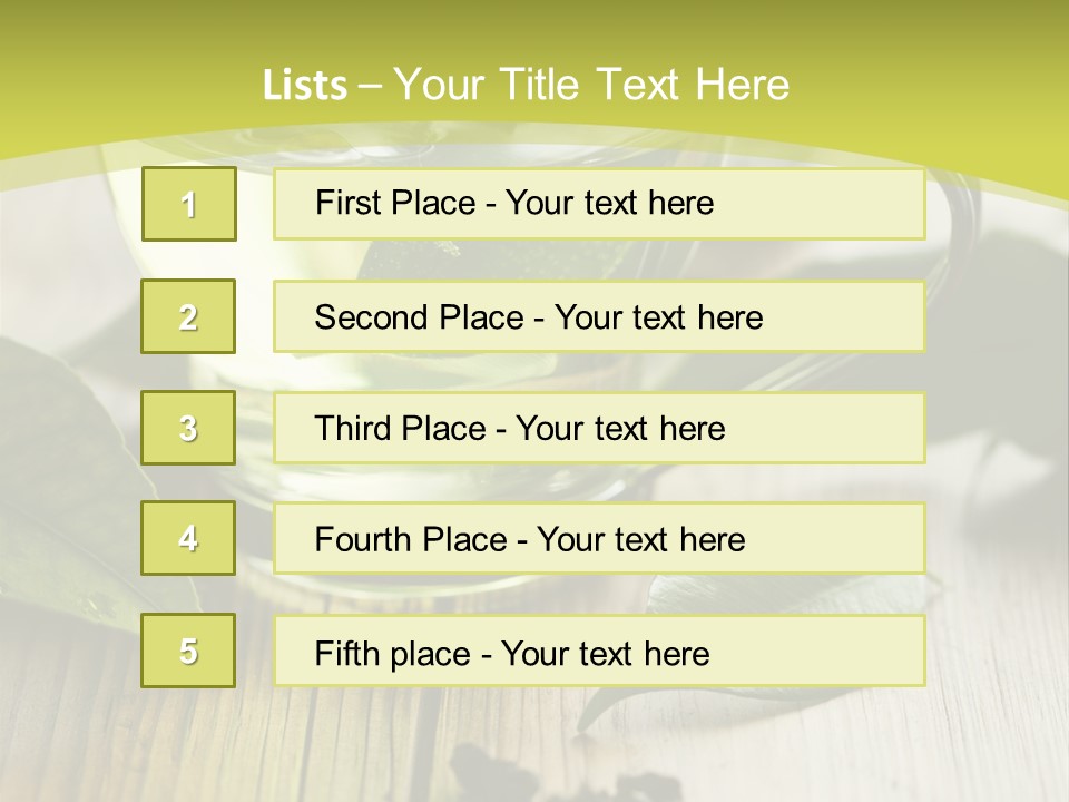 Organic Vertical Refreshment PowerPoint Template