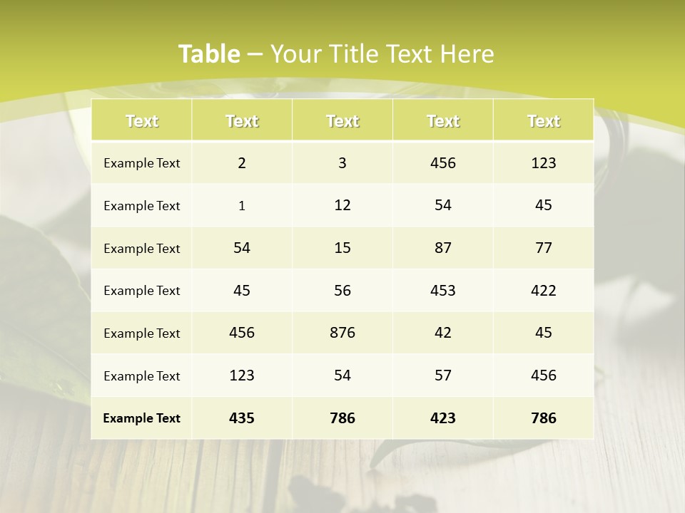 Organic Vertical Refreshment PowerPoint Template