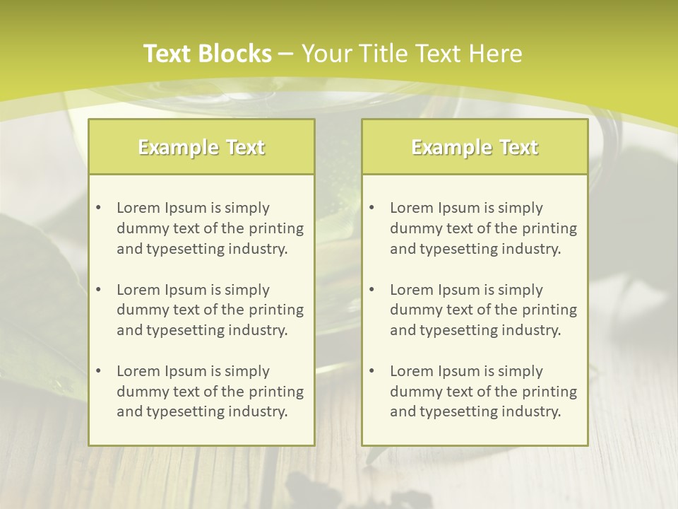 Organic Vertical Refreshment PowerPoint Template