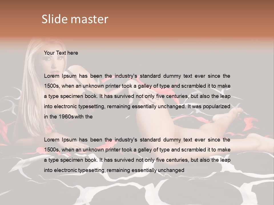 Black Posing Gorgeous PowerPoint Template