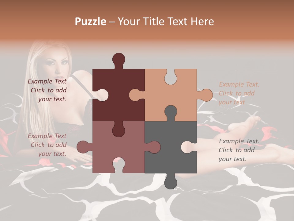 Black Posing Gorgeous PowerPoint Template