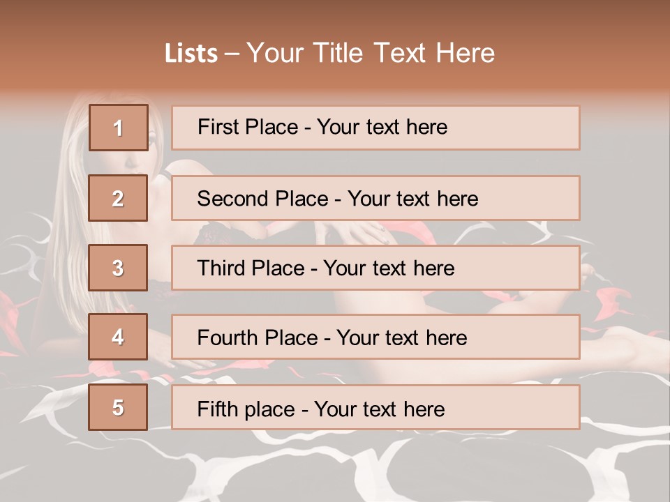 Black Posing Gorgeous PowerPoint Template
