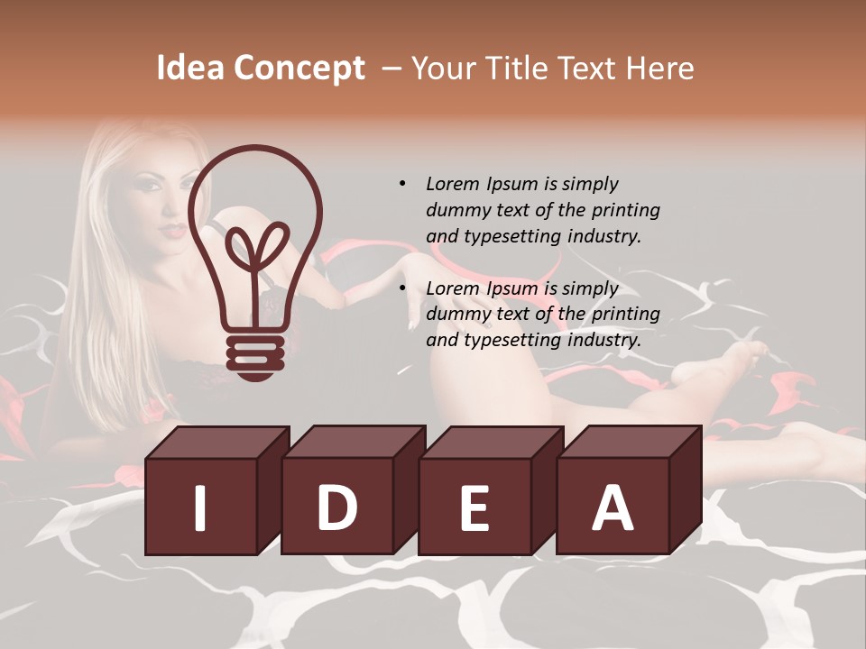 Black Posing Gorgeous PowerPoint Template