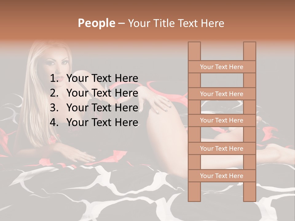 Black Posing Gorgeous PowerPoint Template