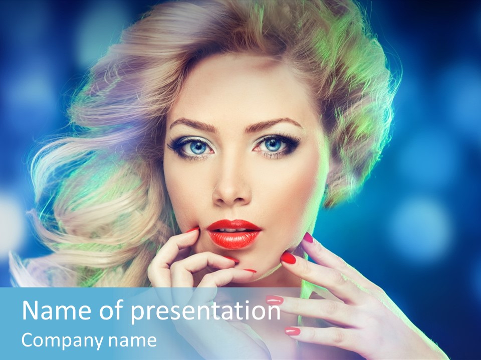 Skincare Face Girl PowerPoint Template