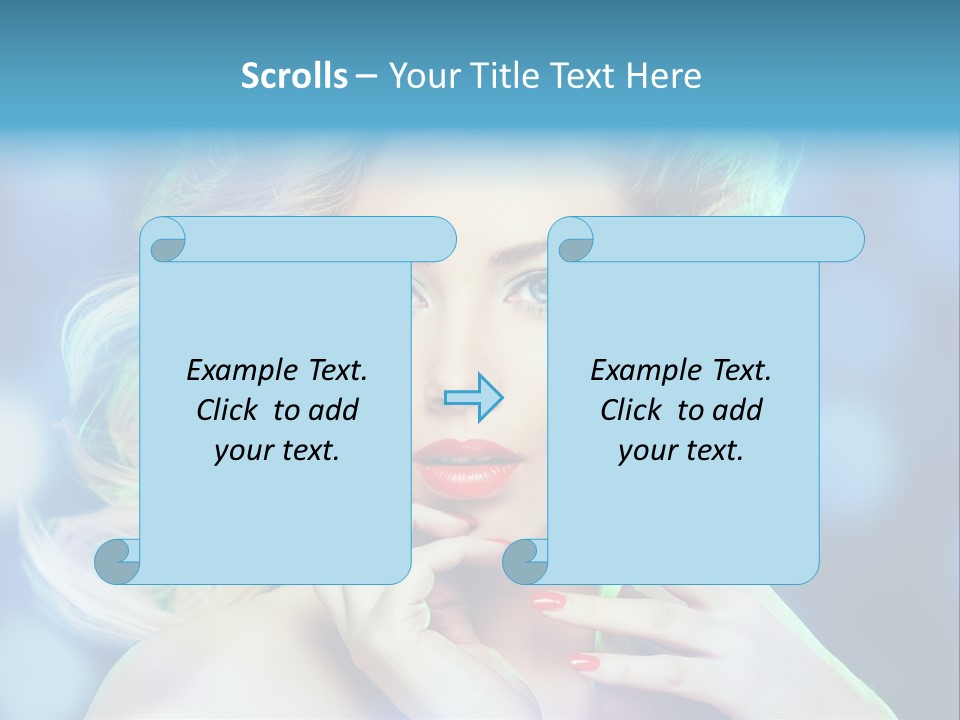 Skincare Face Girl PowerPoint Template