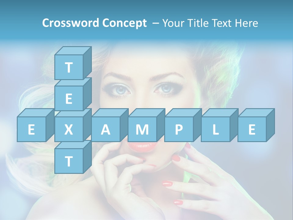 Skincare Face Girl PowerPoint Template