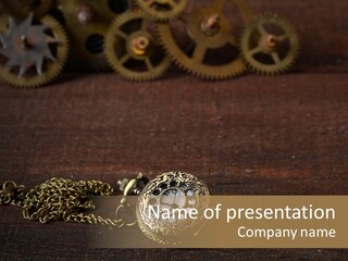 Aged Metal Textured PowerPoint Template
