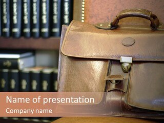 Lawyer Briefcase Barrister PowerPoint Template