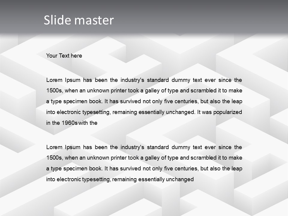 Metaphor Challenge Labyrinth PowerPoint Template