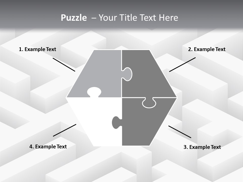 Metaphor Challenge Labyrinth PowerPoint Template