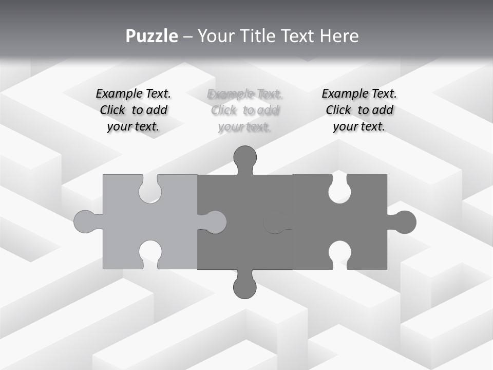 Metaphor Challenge Labyrinth PowerPoint Template